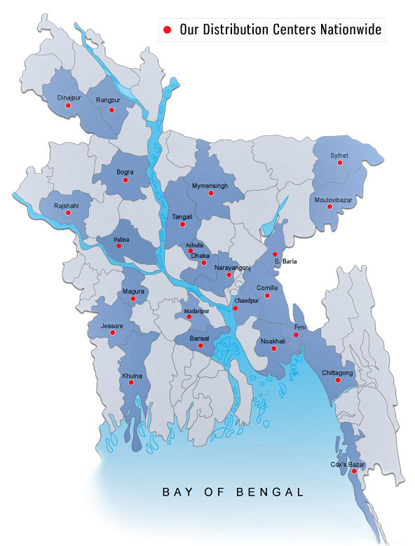 Bangladesh Distribution Network Map